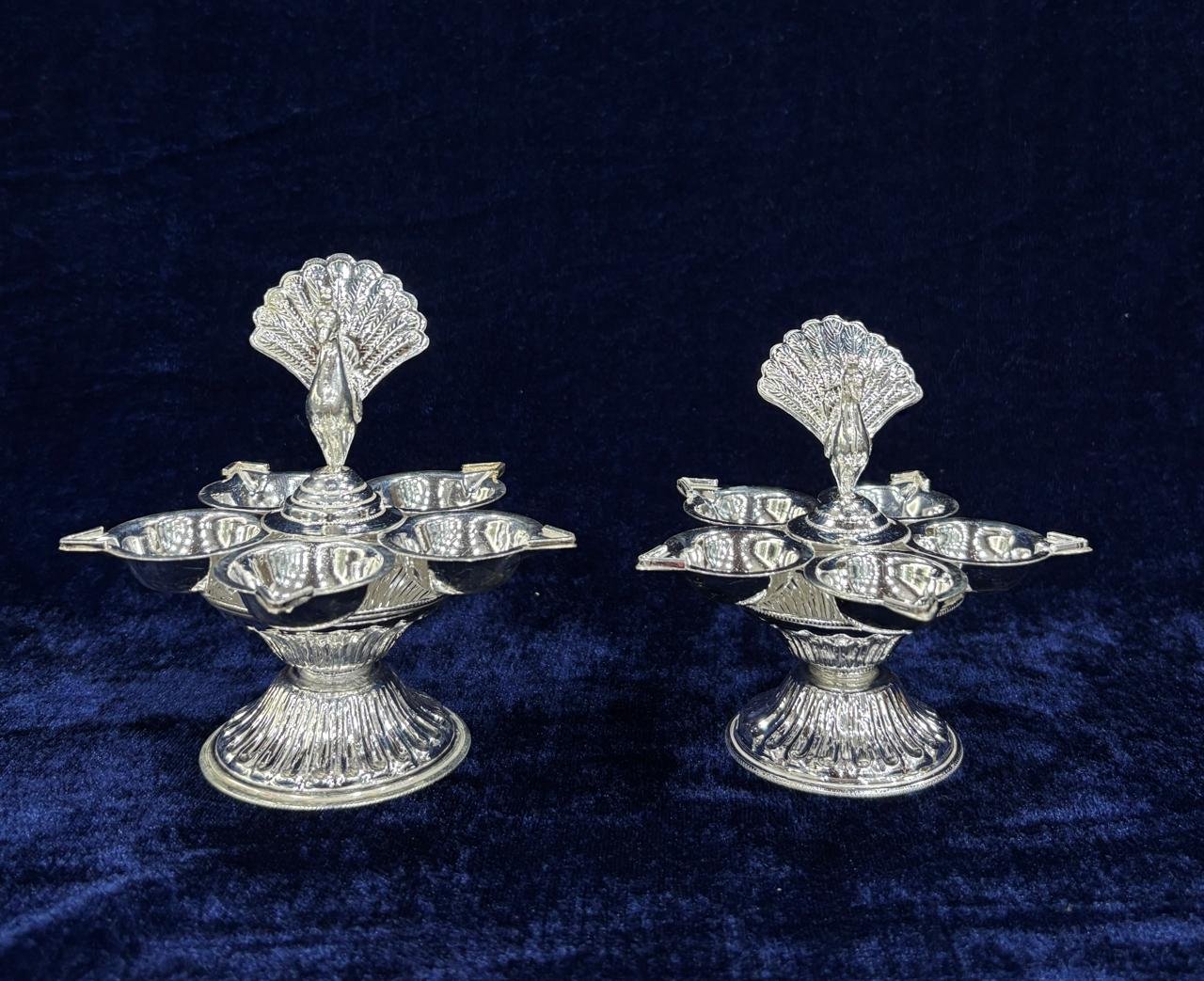 Five Face Peacock Lamp