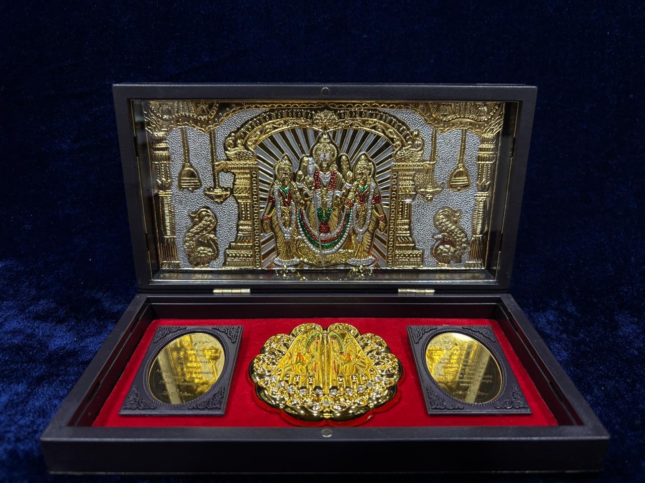 Gold Plated Charam Box (Large - 8 *4.25 inches)