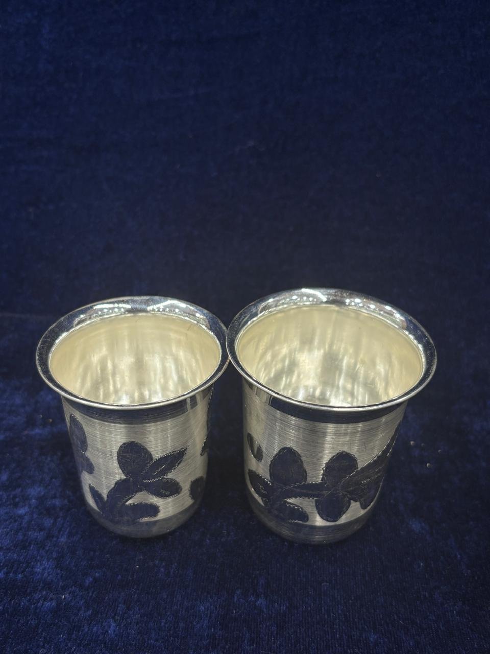 Milk Glass With Engraving